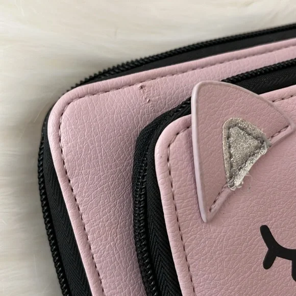 Luv Betsey by Betsey Johnson wallet coin purse cat unicorn pink zipper closure - Picture 12 of 12